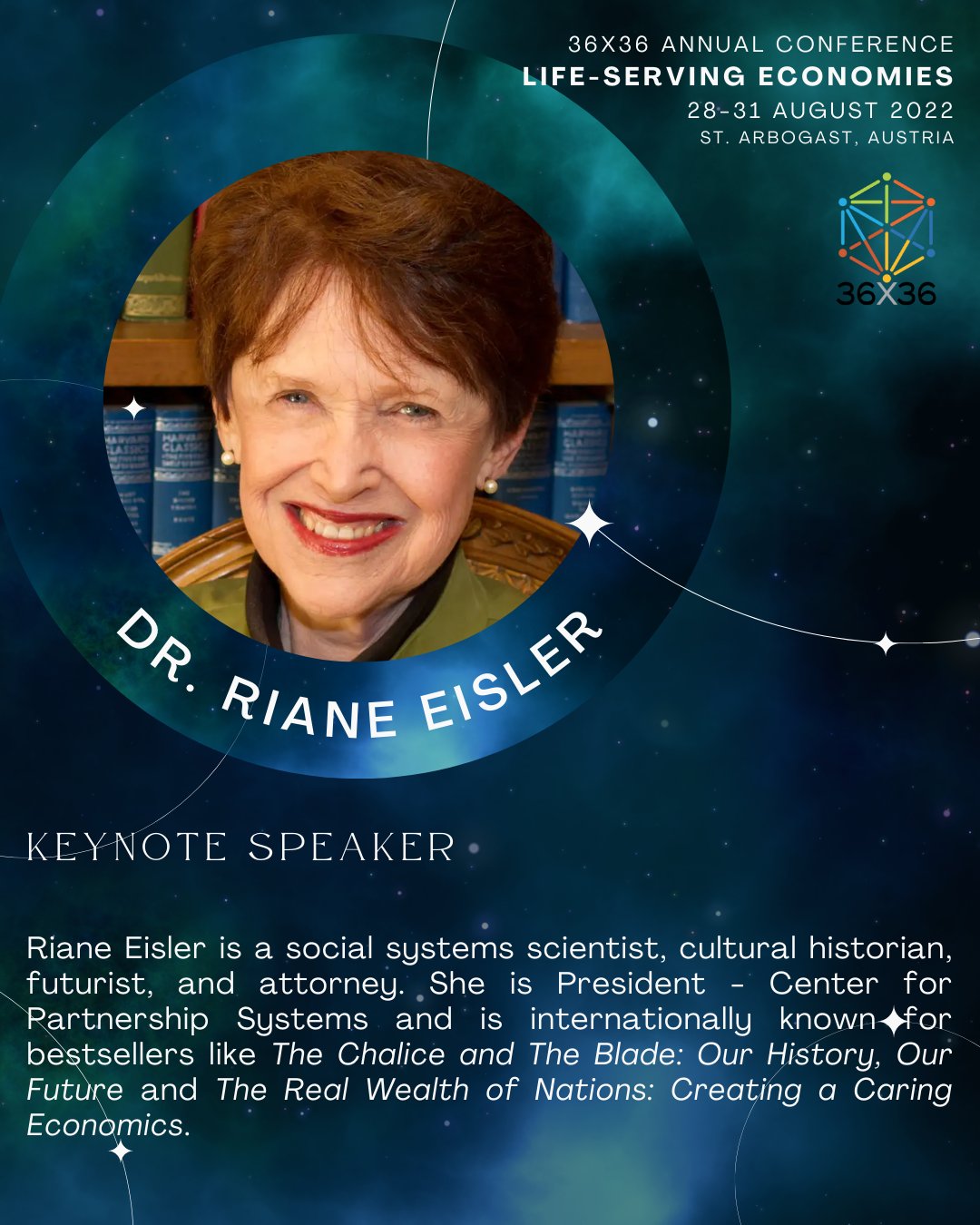 Riane Eisler keynotes Life-Serving Economies conference 